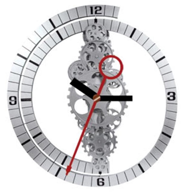 Maples GCL05-37 Grande Horloge Murale à Engrenages