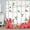 Red, variant on MIZHONA Spring Floral and Birds Shower Curtain Hummingbird with Flower Fabric Waterproof Bathroom Curtain 72"W x 72"L