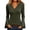 Army Green, variant on Tops for Women Ribbed V Neck Long Sleeve Wrap Front Flare Bell Sleeve Fashion Slim Fit Basic Casual Fall Winter Blouse