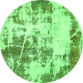 thumbnail image 1 of Ahgly Company Indoor Round Abstract Green Modern Area Rugs, 3' Round, 1 of 4