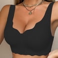 thumbnail image 6 of iHPH7 Bra Front Closure for Women Floral Print Bras for Seniors Back Support Posture Bra No Underwire Daisy Bras for Older Women Front Open Bras for Women Soft Black L, 6 of 7