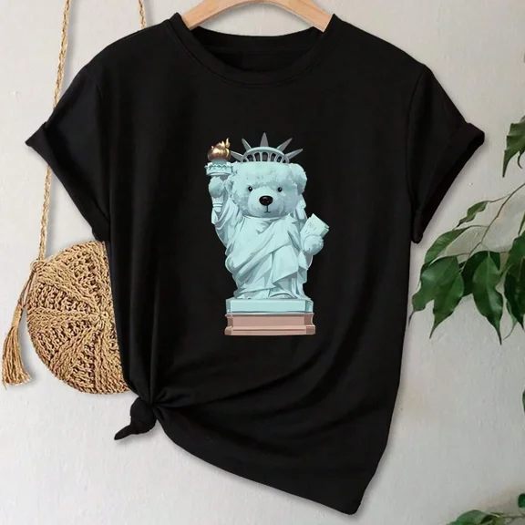 100% Cotton Curvy Fashion, Chic Plus Size Women's T-Shirt