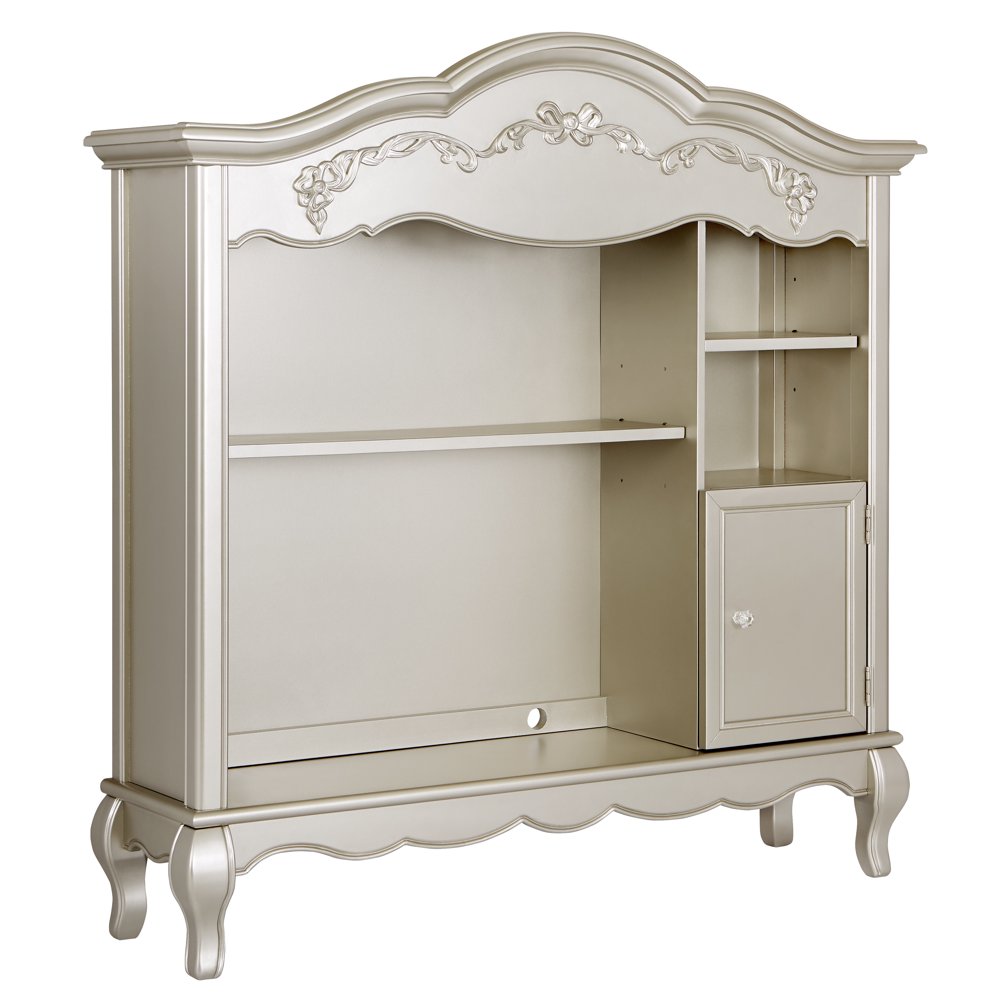 Evolur Aurora Hutch and Bookcase, Metallic Gold Dust