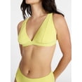 thumbnail image 4 of Time and Tru Women's and Women's Plus Ribbed Tall Triangle Bikini Top, Sizes XS-3X, 4 of 5
