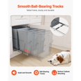 thumbnail image 6 of 35 Quart Double Pullout Trash Can Under Sink Heavy Duty Metal Sliding System Kitchen Cabinet Waste Recycling Bin, 6 of 7