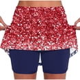 thumbnail image 2 of Warop Womens Yoga Shorts, High-Waist Printed Fitness Skorts with Side Pockets, Quick-Dry Running Shorts for Yoga, Gym and Daily Wear, 2 of 6