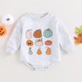 thumbnail image 3 of Gupgi 0-18M Unisex Baby Halloween Bodysuits Infant Long Sleeve Pumpkin Print Fall Rompers, 3 of 7