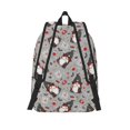 thumbnail image 2 of Picia Halloween Gnome Printed Canvas Daypack - Stylish and Durable Vintage Compact Backpack - Class, Work, Travel, or Laptop Bookbag,Organized Compartments-Small, 2 of 6