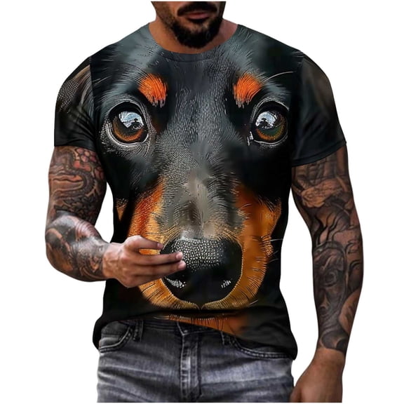Fashion Shirt for Men,Men's 3D Printed T-Shirts Funny Animal Graphic Tees Shirts Summer Short Sleeve Tshirts Novelty Streetwear Tops