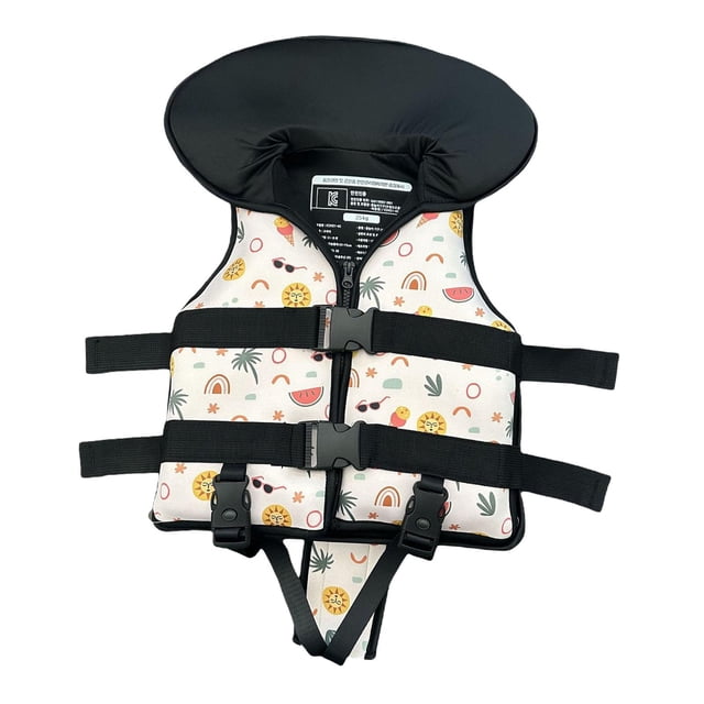 S SERENABLE Kids Swim Vest Adjustable Straps Float Jacket for Beach Boating Water Sports Colorful Summer