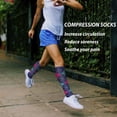 thumbnail image 2 of 7 Pairs Compression Socks for Men & Women 15-20 mmhg Graduated Athletic for Running Nurses Shin Splints Flight Travel, 2 of 7