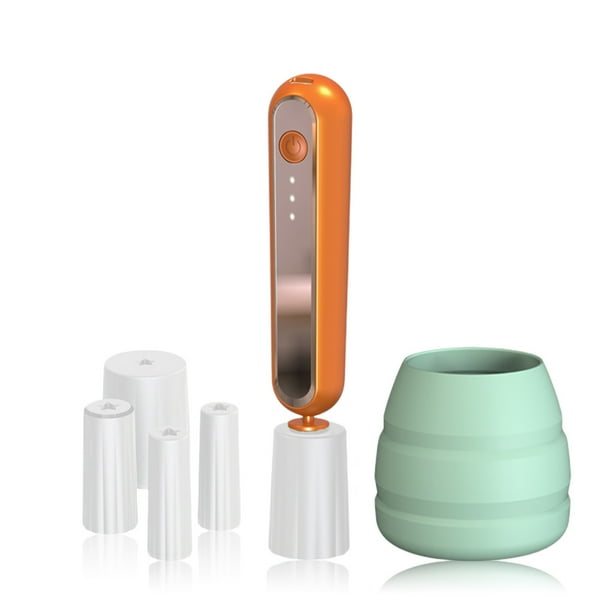 Herramienta de limpieza de pincel de maquillaje automático 12000 PRM recargables Cepillos electrónicos lavado Bowl Ajustable Hogar Suministros Naranja tholdsy CE001708-03B