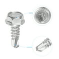 thumbnail image 4 of Uxcell #10 x 5/8" 410 Stainless Steel Hex Washer Head Self Drilling Screws 100 Pack, 4 of 4