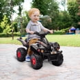 thumbnail image 2 of Qaba 6V Kids ATV Quad w/ Music, Forward, for Toddlers Ages 2-6 Years, Black, 2 of 10