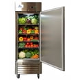 thumbnail image 2 of 27'' Single Door Commercial Refrigerator – Stainless Steel Reach-In Cooler, 23 Cu. Ft. Bottom-Mounted Compressor, ETL/NSF Certified, 2 of 10