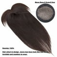 thumbnail image 5 of Benehair Clip In Hairpiece 100% Remy Human Hair Extensions Topper Toupee Wig With Bang for Women Hair Loss Brown 10"-16" Density 150%, 5 of 13