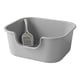 thumbnail image 3 of Cuenco para arena para gatos con lados altos, arenero para gatos, antiadherente, semicerrado, para mascotas Gris, 3 of 9