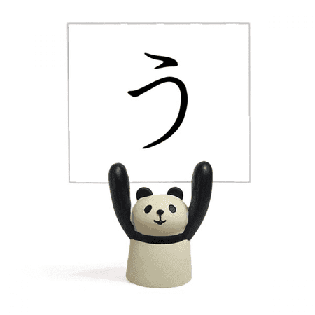 Japanese Hiragana Character U Memo Holder Cartoon Animal Panda Stand Decoration
