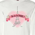 thumbnail image 4 of Inktastic Paris Oo-la-la with Eiffel Tower and Flowers in Pink Heart Long Sleeve T-Shirt, 4 of 5