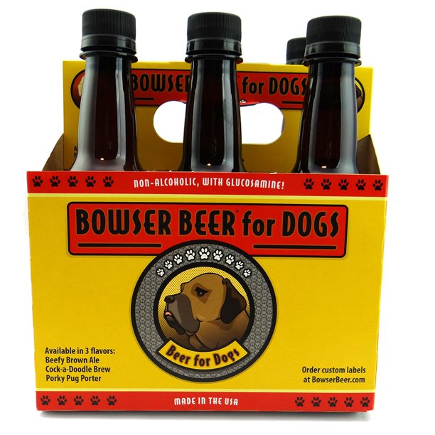 Bowser Beer Dog Beer 6Pack Beef Chicken Pork