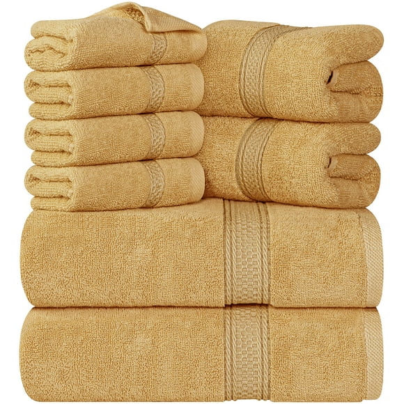 Juego de toallas Utopia Towels, 8 piezas, 600 g/m², 100% algodón (burdeos)