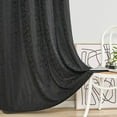 thumbnail image 6 of Flowpartex Mix Matach Grommet Full Blackout Window Curtains for Bedroom Lace Leaf Sheer Panels For Living Room, Black & White, Window Treatment Set of 4,52" W x 84" L, 6 of 7