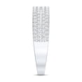 thumbnail image 4 of Rosec Jewels Lab Grown Diamond Wedding Band - EF-VS Quality Certified Half Eternity Ring (with Jewelry Box), 925 Sterling Silver, US 4.00, 4 of 9