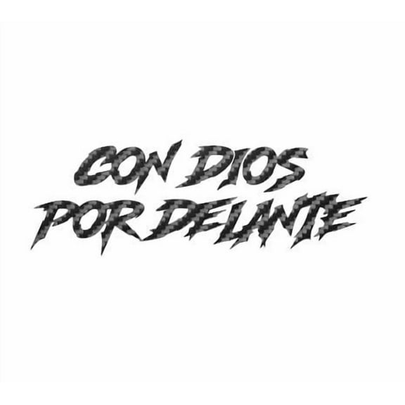 Con Dios Por Delante Catholic Vinyl Decal Sticker UV & Waterproof Bumper Window Laptop Automotive Water Bottle Gift accessories – CARBON FIBER 7"
