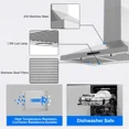 thumbnail image 5 of 30 inch Wall Mount Range Hood Stainless Steel 450 CFM Touch Control,3 Speed Vent Hoods Ductless/Ducted Convertible Kitchen Hood with LED Light Baffle Filters, 3 Speed Exhaust Fan,Touch Control, 5 of 15
