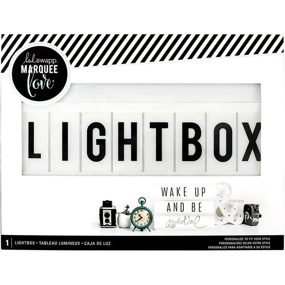 Heidi Swapp Boîte à Lumière par Artisanat Américain Boîte à Lumière Cinématographique Blanche de 13 x 10 Pouces