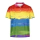thumbnail image 4 of Camisa Casual de Impresión de Gradiente de los Hombres, Top de Solapa de Manga Corta en Tela de Malla Ligera para el Aire Libre Y el Ocio, Blusa de Suéter Elegante, 4 of 9
