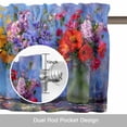 thumbnail image 6 of Spring Flowers Valance Curtain for Windows Yellow Red Pink Purple Flower Oil Paintings Gradient Rod Pocket Curtain Valances Short Window Treatments for Kitchen Bathroom Laundry Basement 54 x 18 Inch, 6 of 9