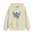 thumbnail image 4 of CPNG Girls and Boys Halloween Hoodies Long Sleeve Hooded Sweatshirt with Skull Print Loose Fit Casual Daily Pullovers Tops, 4 of 5