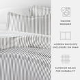 thumbnail image 3 of Duvet Cover Set - Ultra Soft & Breathable - Gray Vertical Dreams Striped for King Size Bedding by Comfort Canopy, 3 of 15