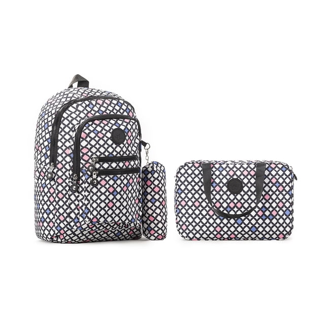 Set de Mochilas Escolar Mima2 Rombo Arcoíris 3 Piezas