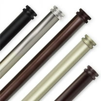 Central Design 100-50-1601 1 in. Cap Curtain Rod, White - 160-240 in.