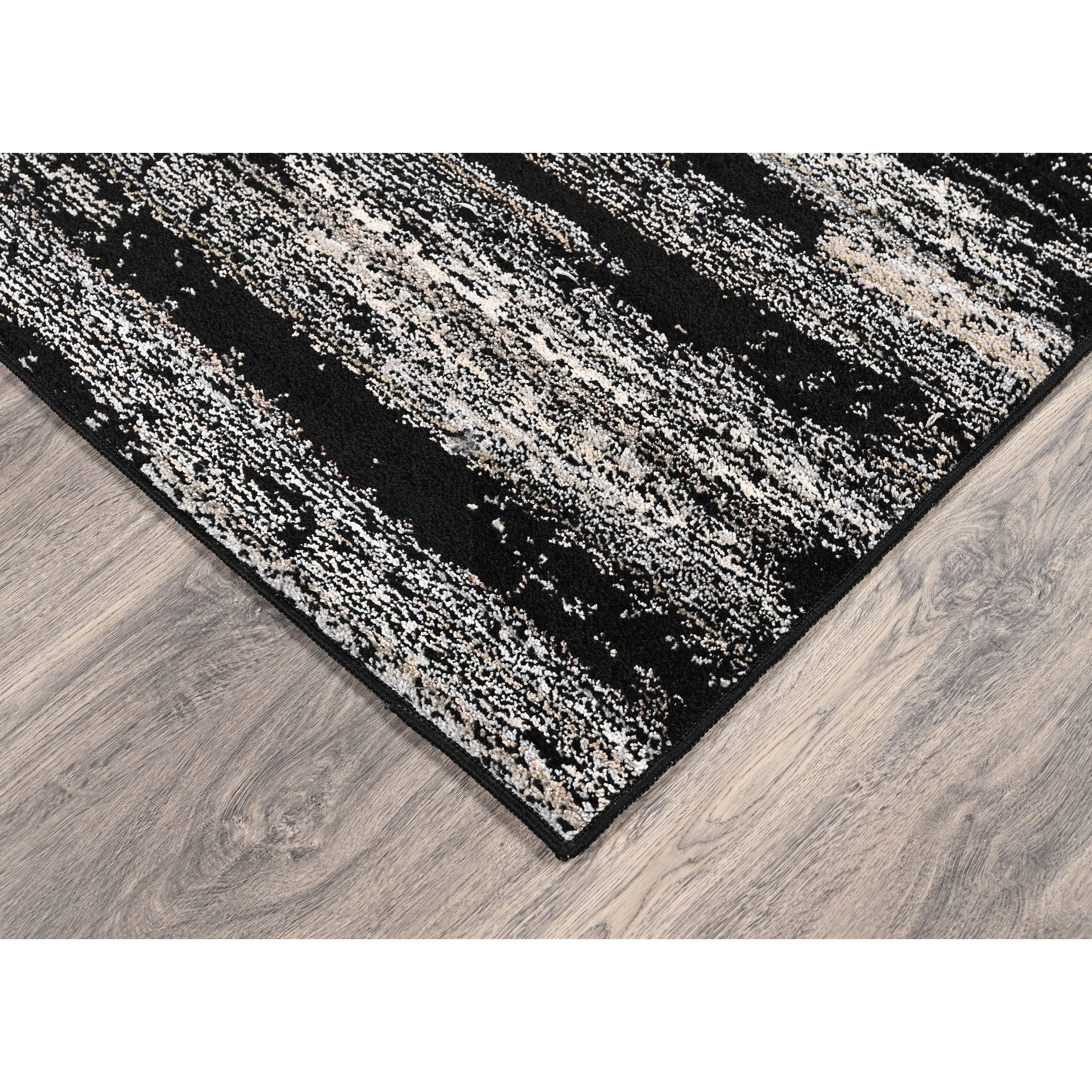 Garland Rug Jasper Black/Earth Tone Indoor Area Rug, 6' x 9'