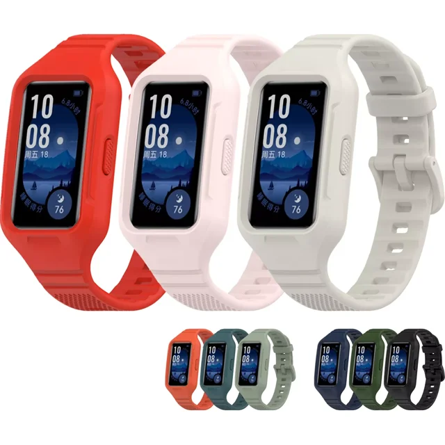 3 Correas Funda De Silicona Para Huawei Band 9 8 7 6