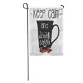 thumbnail image 1 of KDAGR Black Lettering Coffee Beans and Cup Keep Calm Drink Graphic Garden Flag Decorative Flag House Banner 12x18 inch, 1 of 2