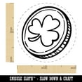 thumbnail image 2 of Lucky Shamrock Clover Coin Saint Patricks Day Self-Inking Rubber Stamp Ink Stamper - Brown Ink - Medium 1 Inch, 2 of 7