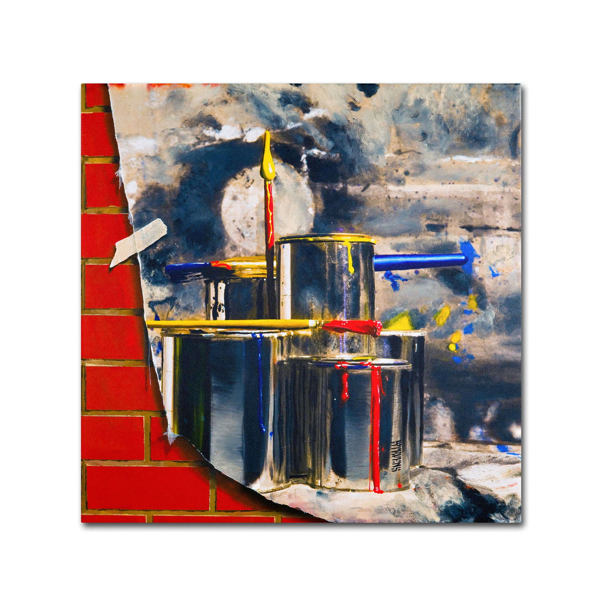 Trademark Fine Art "Primary Colors 02" Canvas Art by Roderick Stevens