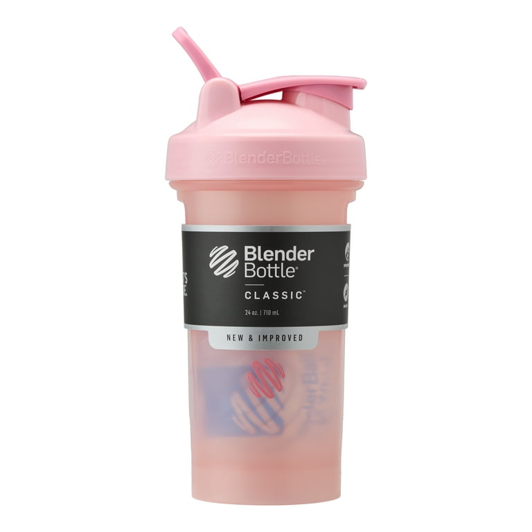 BlenderBottle Classic V2 24 oz Pink Shaker Cup with Flip-Top Lid