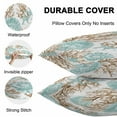thumbnail image 6 of Outdoor Waterproof Pillow Covers Pack of 2, Teal Starfish Shell Brown Watercolor Coral Summer Coastal Decorative Throw Pillowcases Cushion Covers for Garden Patio Tent Sofa Couch, 24x24 inch, 6 of 8