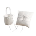 thumbnail image 2 of Basket Ring Pillow Set Encaje Perla Blanco para Ceremonia Aniversario Celebraciones Floristas, 2 of 4