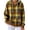 Yellow, variant on MexChoioe Womens Hooded Sweatshirt Fall Plaid Drawstring Long Sleeve Hoodies Daily Comfortable Relaxed Pullover for Women