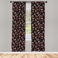thumbnail image 3 of Ambesonne Watercolor Curtains, Vintage Rose Garden, Pair of 28"x84", Multicolor, 3 of 5