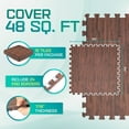 thumbnail image 3 of Yes4All 12 pcs Interlocking Exercise Foam Mats, Cover 48 SQFT, 7/16 inch, Oak Wood Grey Color, 3 of 10