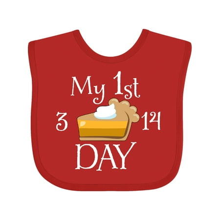 

Inktastic My First Pi Day- Slice of Apple Pie Gift Baby Boy or Baby Girl Bib