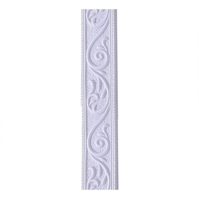 Xihbxyly Cenefa Autoadhesiva para Papel Pintado, Espuma de Pvc, Fácil Instalación, Duradera, Reducción de Ruido, Ideal para Sala de Estar, Baño, Cocina, Diseño Diy, 2,3 Mx 5,9 Cm