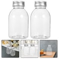 thumbnail image 2 of 6 piezas Botellas de leche vacía Bottles transparentes Botellas de jugo transparente Cazas de sellado botellas de leche, 2 of 8